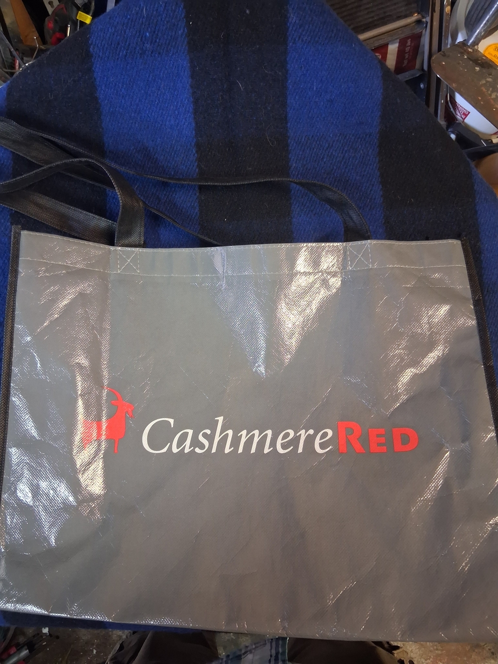 Cashmere Red Black And Grey Tote Bag